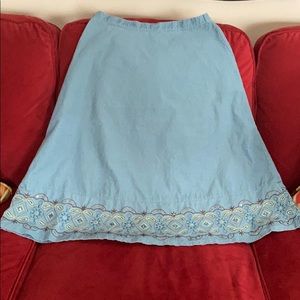 Corduroy skirt with embellished hem, sz S/P